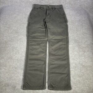 Carhartt Pants Mens 30x31 Gray Relaxed Fit Straight Twill Carpenter Utility Work